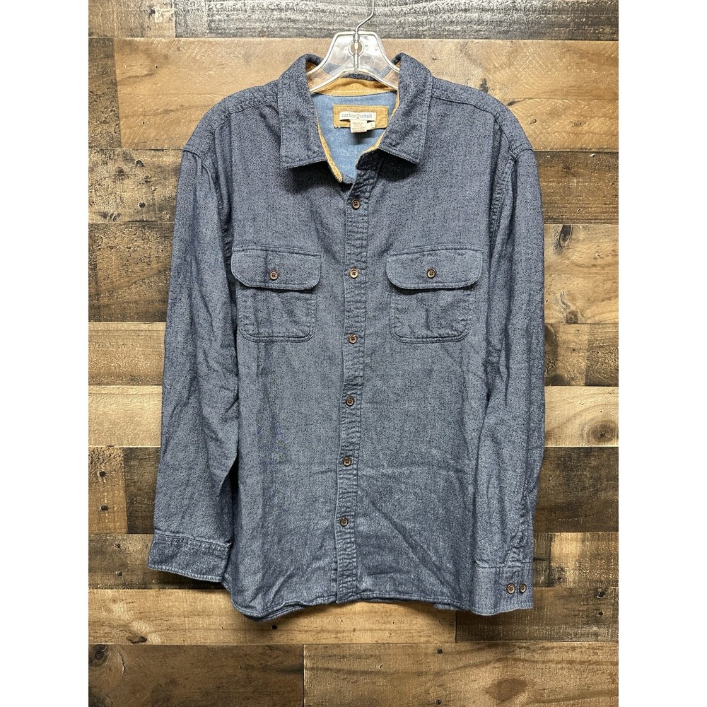 Carbon 2 Cobalt Men's Long Sleeve Button Up Size Large